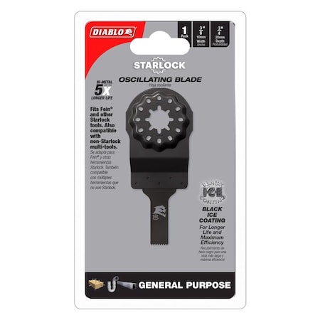 Diablo Diablo Starlock 3/8 in. W Bi-Metal Oscillating Blade General Purpose Cuts 1 pk DOS039BGP